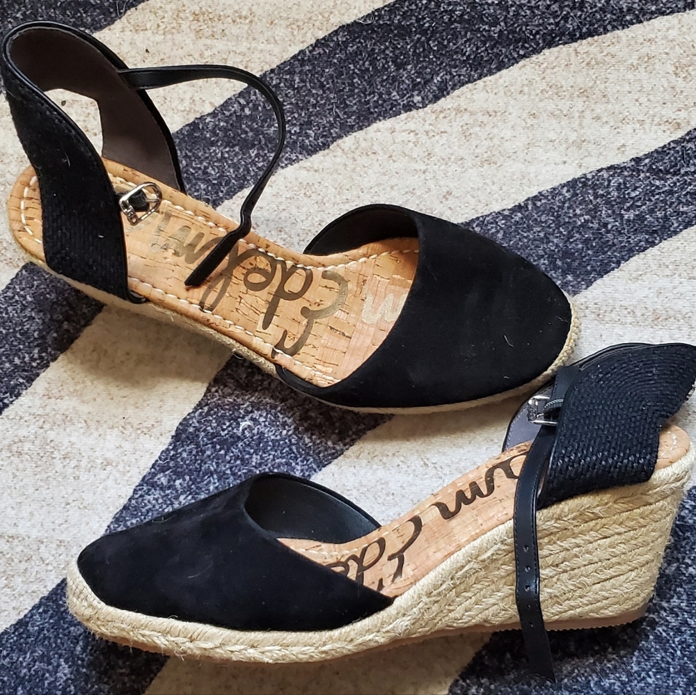 Sam Edelman Suede Espadrille Wedge Sandals BRAND NEW